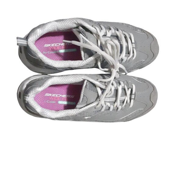 Skechers D'Lites Shoe Sneaker Women Size 10 Gray Air Cooled Memory Foam 11936 - Picture 4 of 6